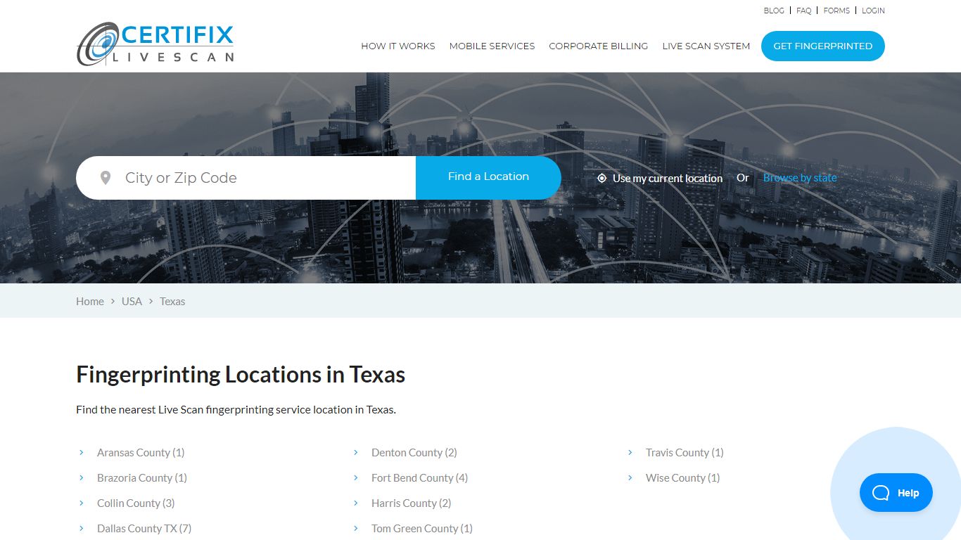 Texas Live Scan Fingerprinting Locations - Certifix Live Scan